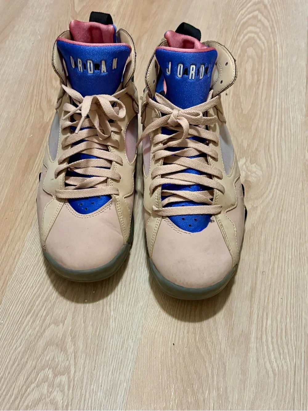 Jordan Mid-Top Sneakers in Pink with Purple Accents  Size: Men 8.5 /Womens 10